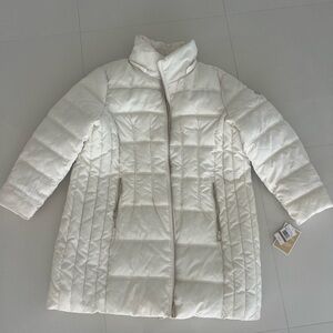 Women's White Quilted Jacket Michel Kors Size 3